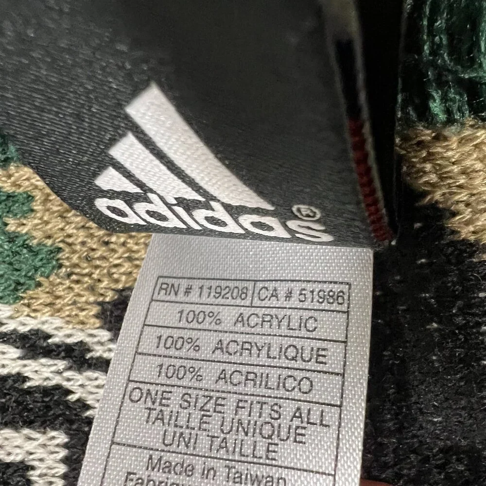 Adidas Unisex OSFA Beige Green Camo Winter Fringe Columbus Crew FC MLS Scarf NWT